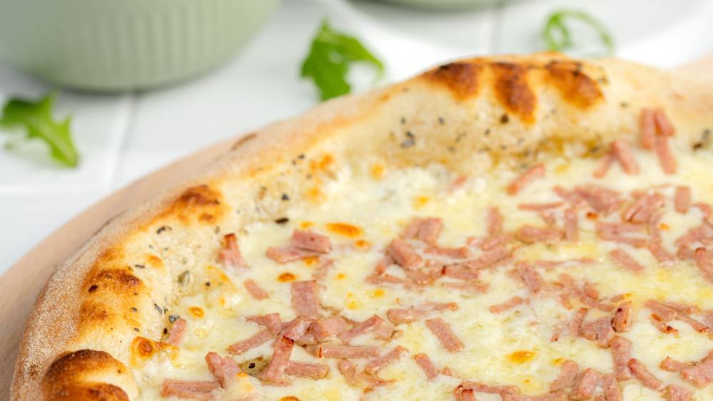 Ma minute pizza-jambon fromage fond crème-5